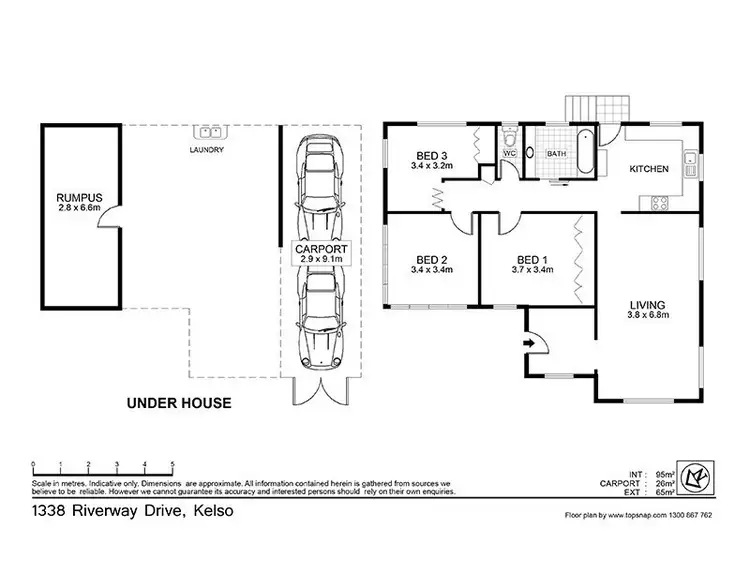Floorplan of Homely house listing, 1338 Riverway Drive, Kelso QLD 4815