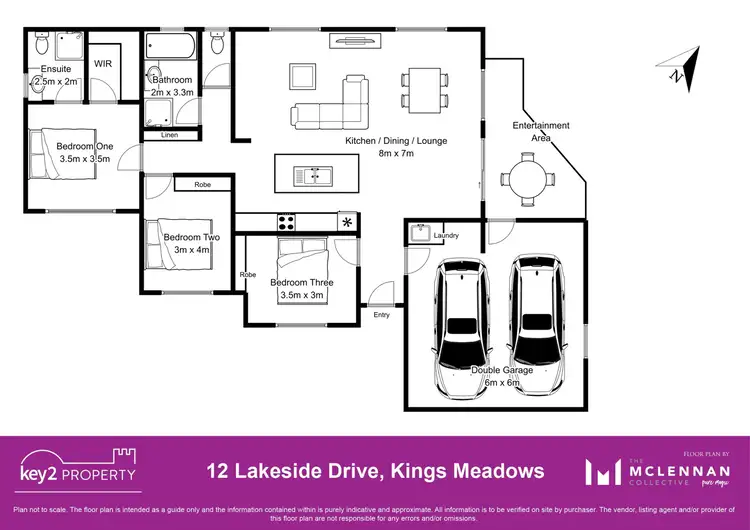 Floorplan of Homely townhouse listing, 1/12 Lakeside Drive, Kings Meadows TAS 7249