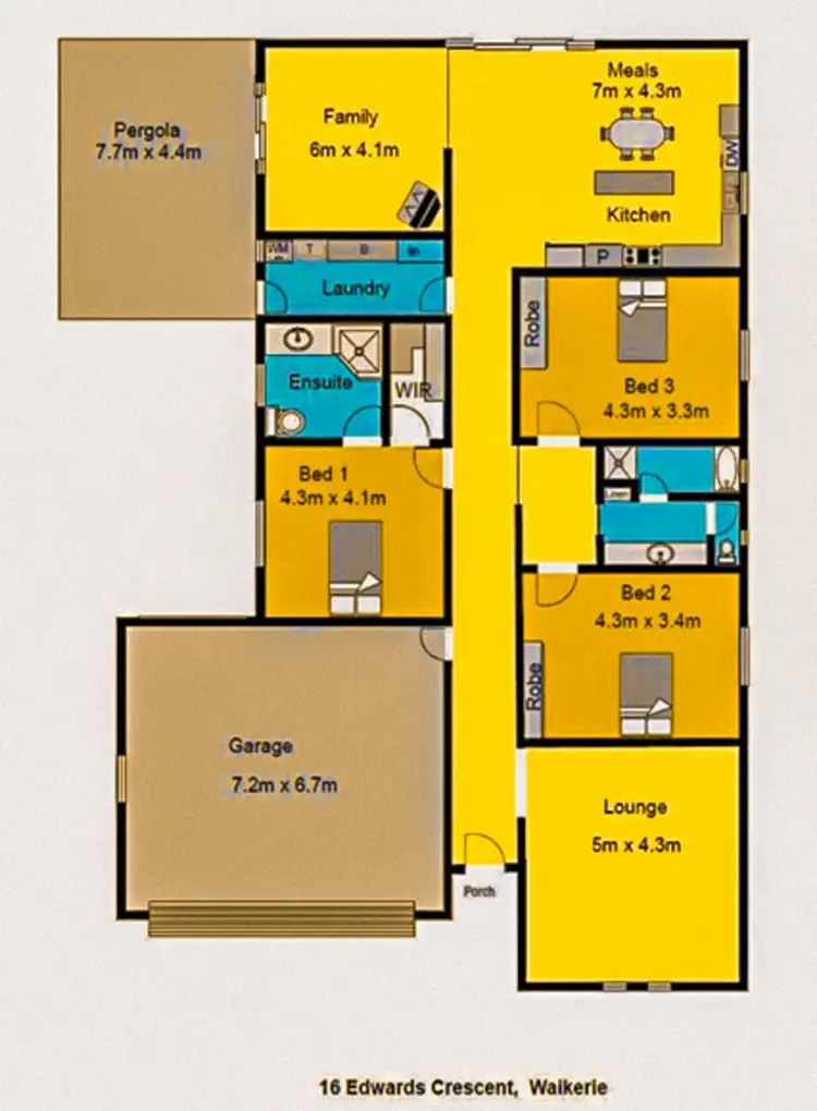 Floorplan of Homely house listing, 16 Edwards Crescent, Waikerie SA 5330