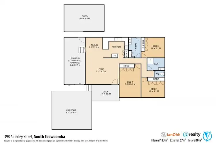 Floorplan of Homely house listing, 398 Alderley Street, Kearneys Spring QLD 4350