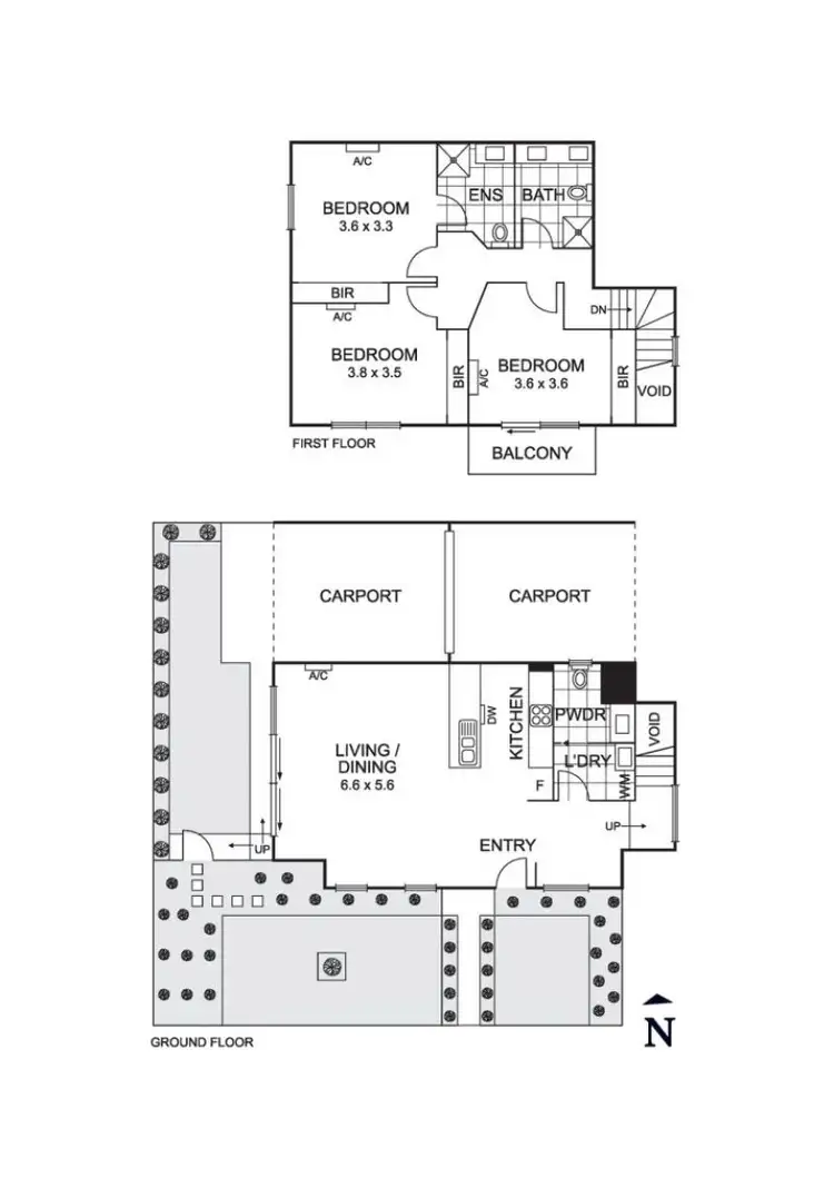 Floorplan of Homely townhouse listing, 1/22 Furzer Street, Preston VIC 3072