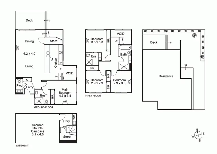 Floorplan of Homely townhouse listing, 4/8 Grange Road, Alphington VIC 3078