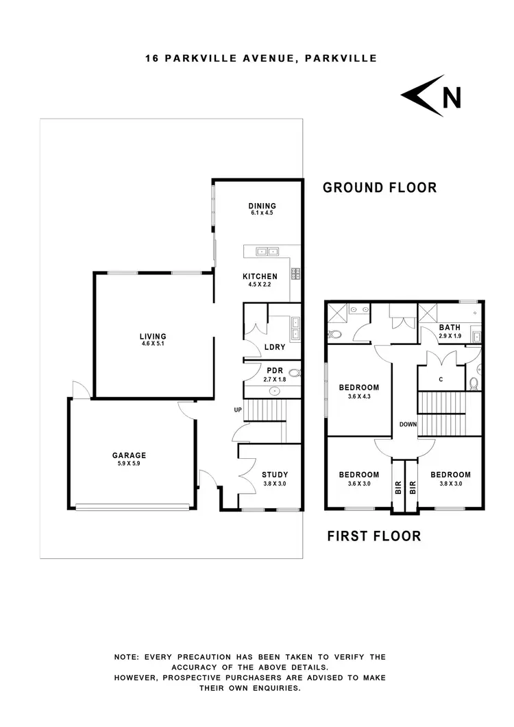 Floorplan of Homely house listing, 16 Parkville Avenue, Parkville VIC 3052