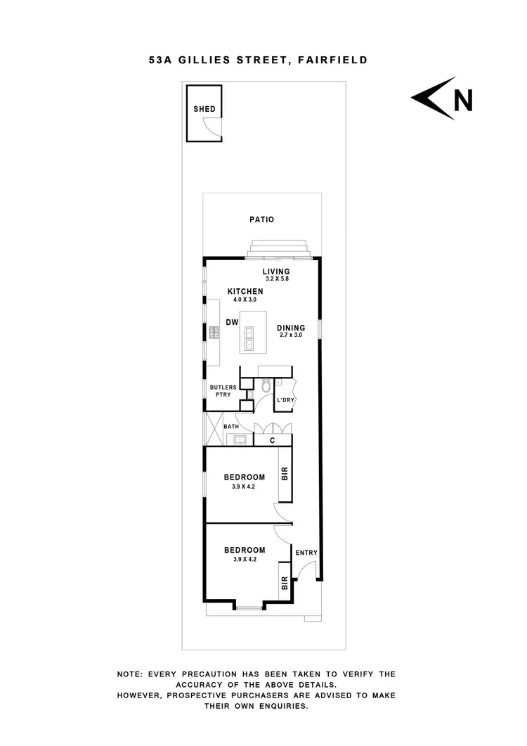 Floorplan of Homely house listing, 53A Gillies Street, Fairfield VIC 3078