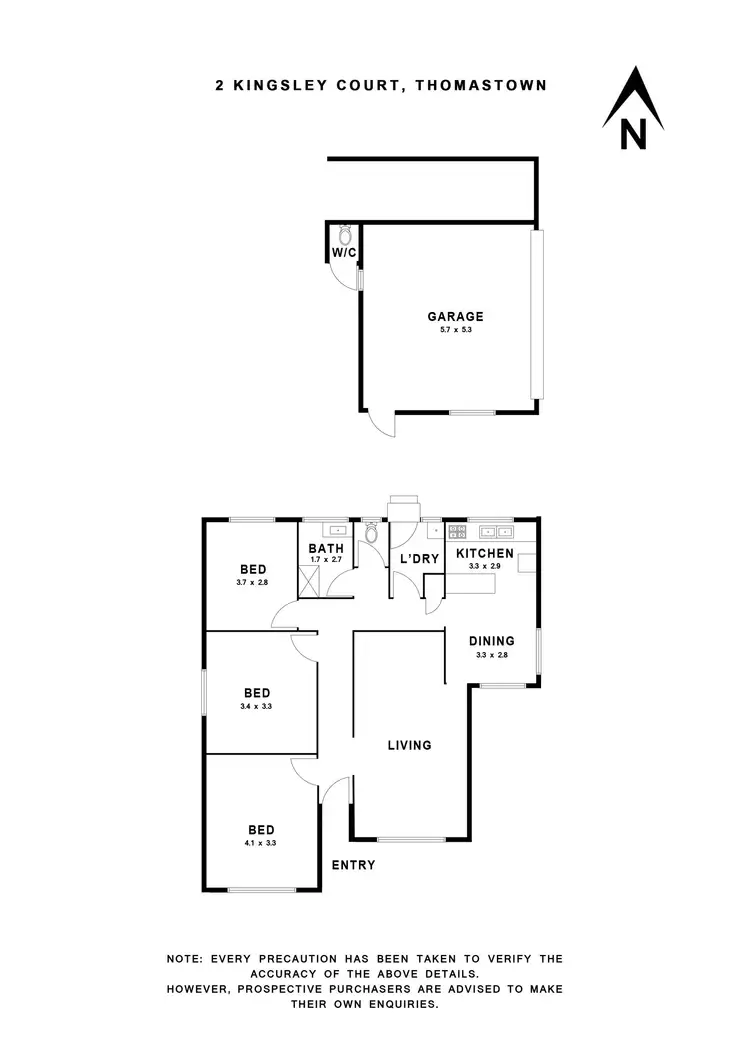 Floorplan of Homely house listing, 2 Kingsley Court, Thomastown VIC 3074