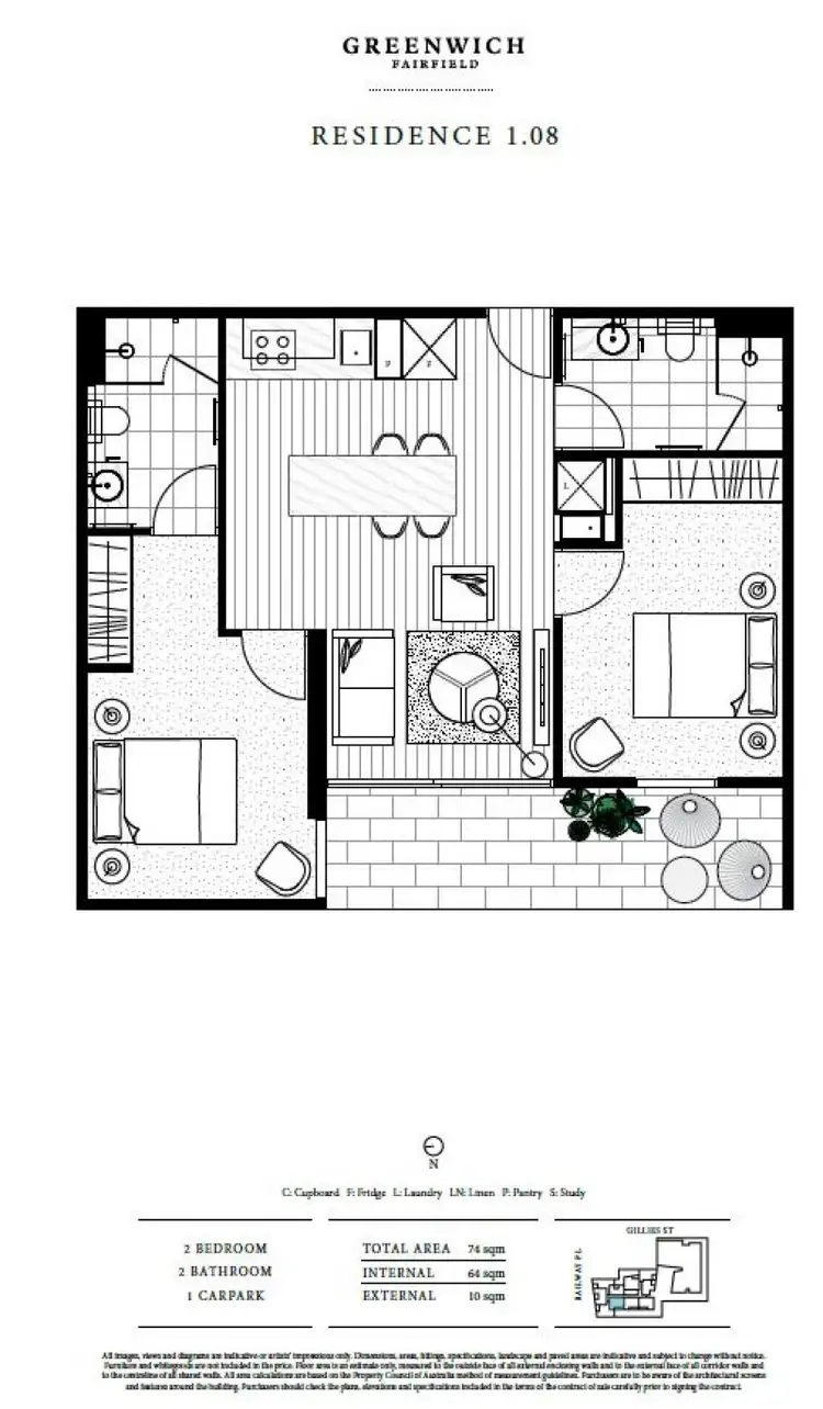 Floorplan of Homely apartment listing, 108/7-9 Railway Place, Fairfield VIC 3078