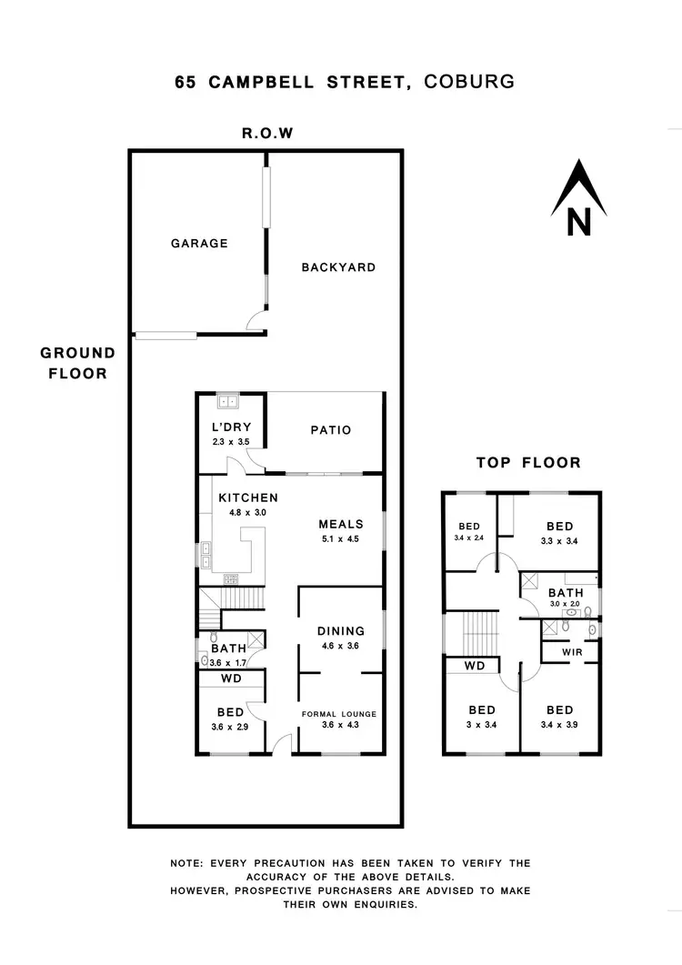 Floorplan of Homely house listing, 65 Campbell Street, Coburg VIC 3058