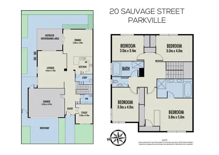Floorplan of Homely house listing, 20 Sauvage Street, Parkville VIC 3052