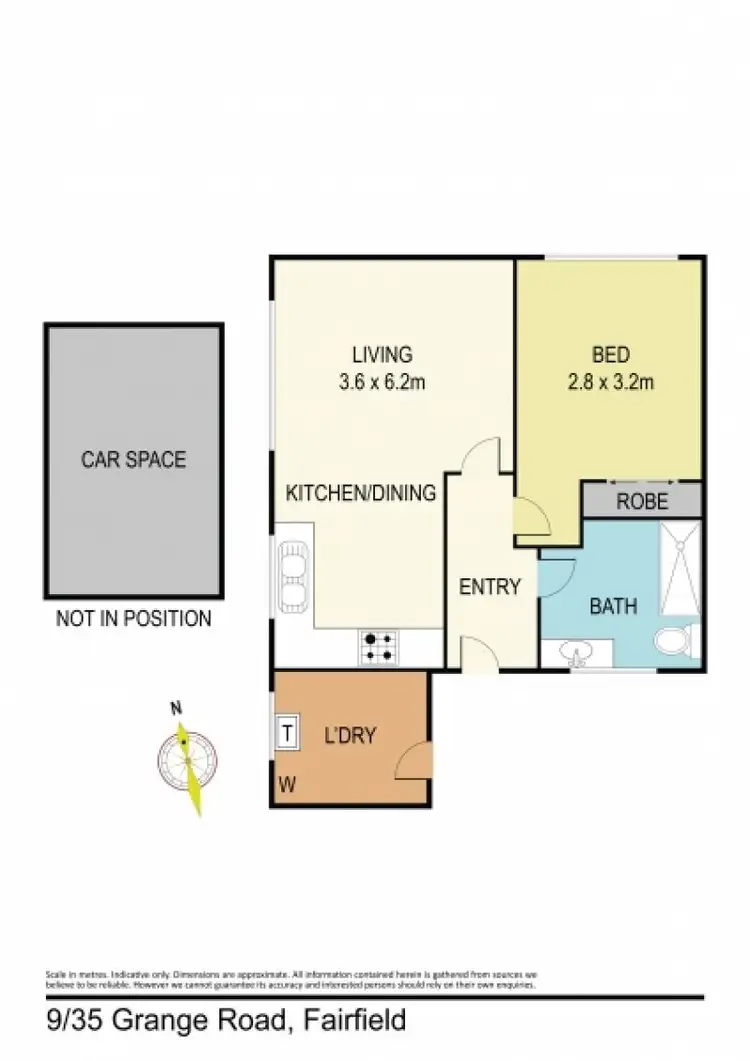 Floorplan of Homely apartment listing, 9/35 Grange Road, Fairfield VIC 3078