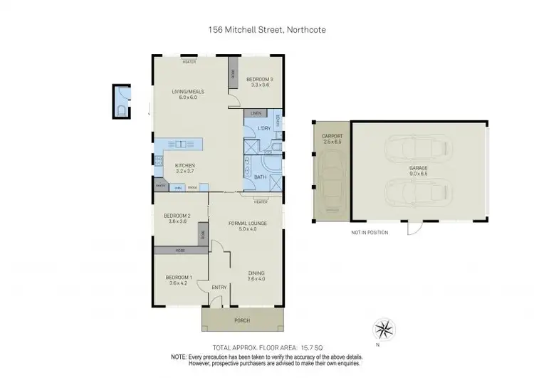 Floorplan of Homely house listing, 156 Mitchell Street, Northcote VIC 3070