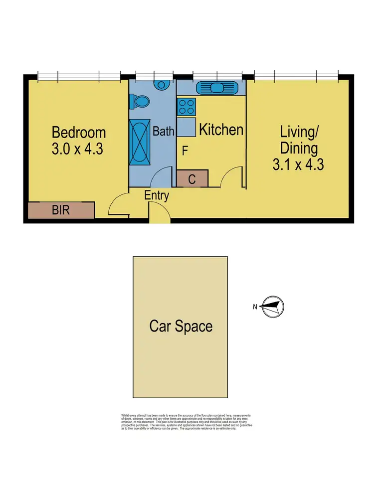 Floorplan of Homely apartment listing, 8/7 Palm Street, Fairfield VIC 3078