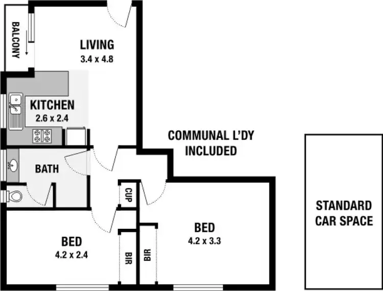 Floorplan of Homely apartment listing, 3/176 Liardet Street, Port Melbourne VIC 3207
