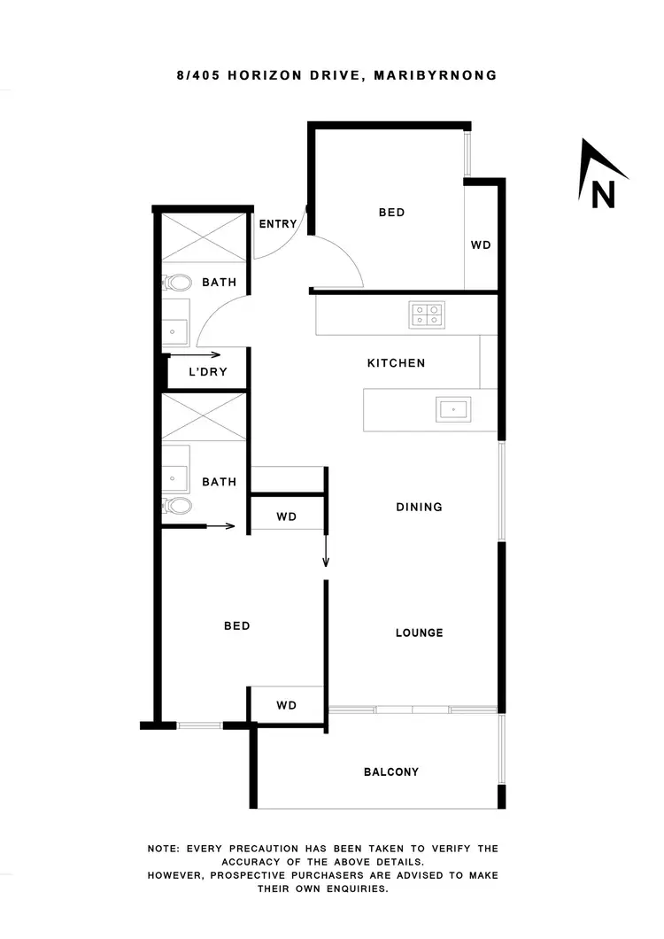 Floorplan of Homely apartment listing, 405/8 Horizon Drive, Maribyrnong VIC 3032