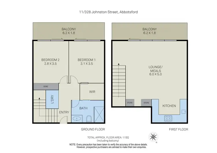 Floorplan of Homely apartment listing, 11/328 Johnston Street, Abbotsford VIC 3067