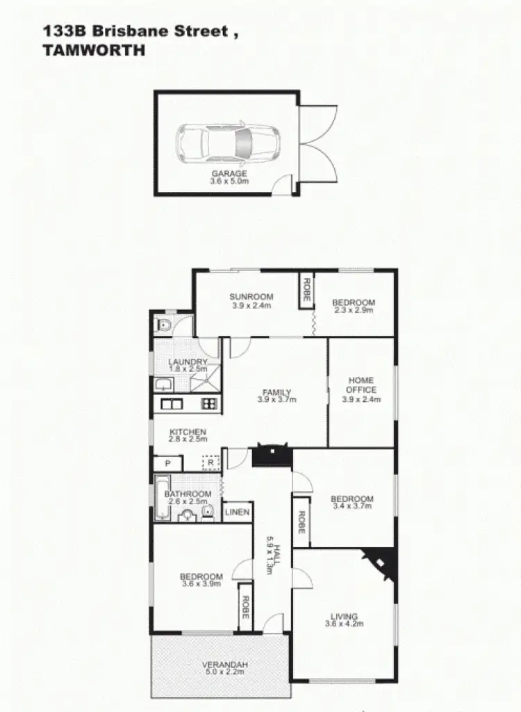 Floorplan of Homely house listing, 133B Brisbane Street, East Tamworth NSW 2340