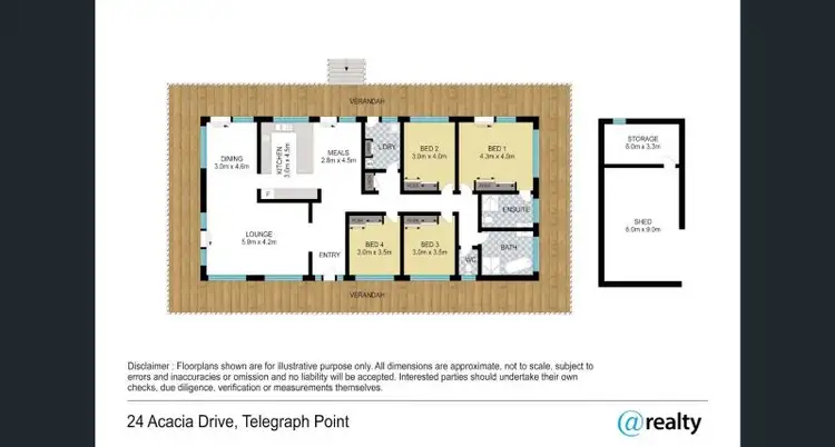 Floorplan of Homely rural property listing, 24 Acacia Drive, Telegraph Point NSW 2441