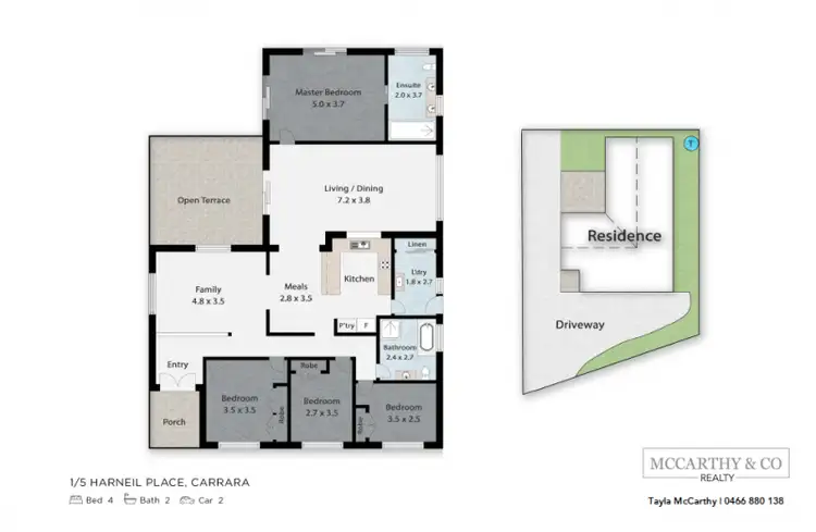 Floorplan of Homely house listing, 1/5 Harneil Place, Carrara QLD 4211