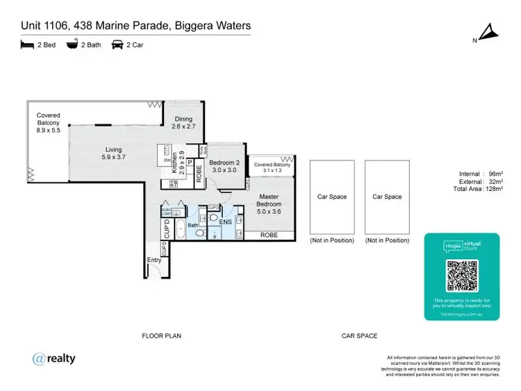 Floorplan of Homely apartment listing, 1106/438 Marine Parade, Biggera Waters QLD 4216