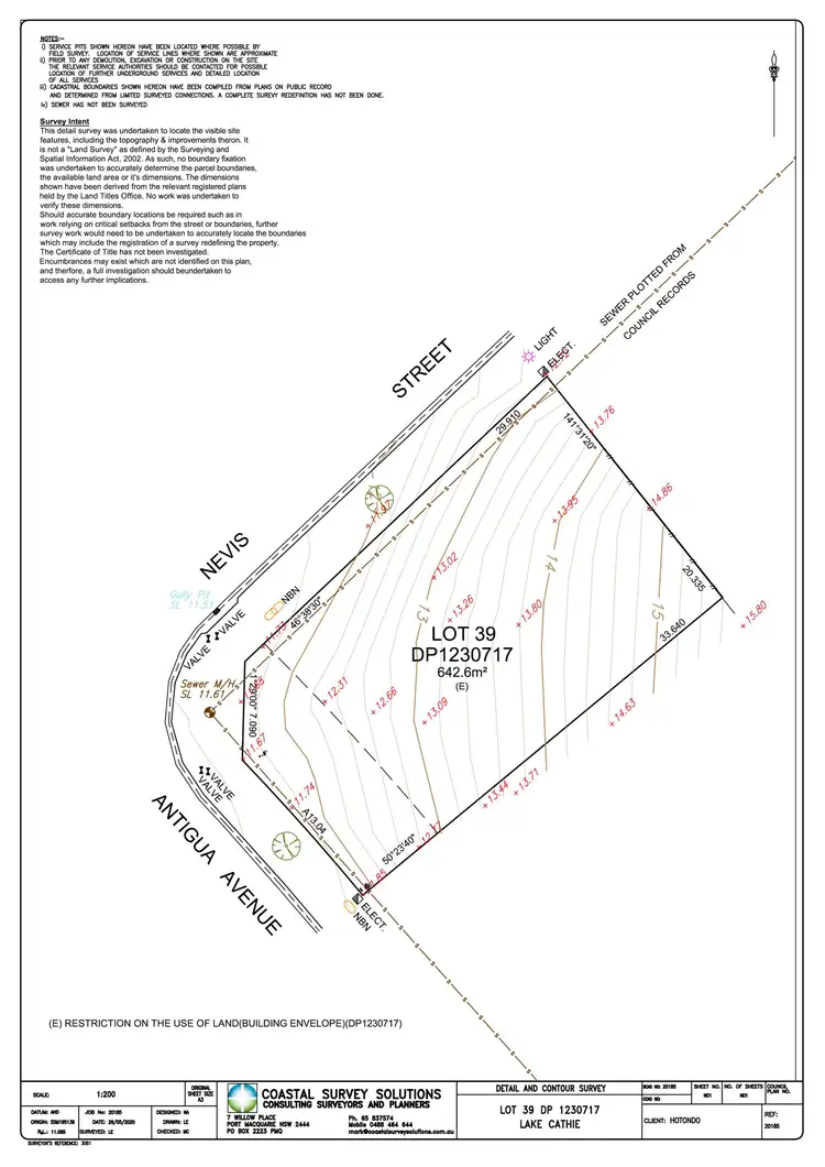 Floorplan of Homely land listing, 14 Antigua Avenue, Lake Cathie NSW 2445