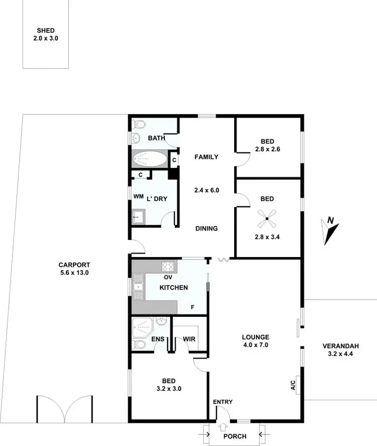 Floorplan of Homely house listing, 6 Walditch Street, Elizabeth Downs SA 5113