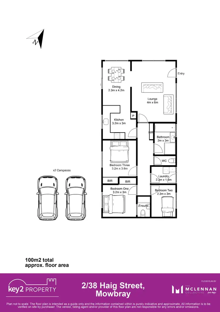 Floorplan of Homely unit listing, 2/38 Haig Street, Mowbray TAS 7248
