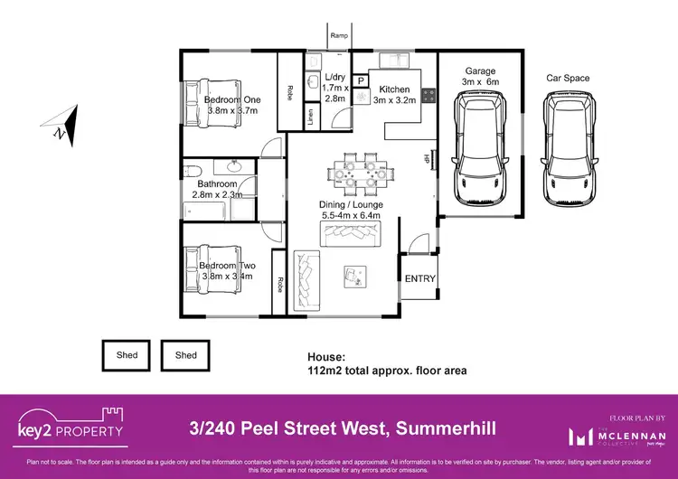 Floorplan of Homely unit listing, 3/240 Peel Street West, Summerhill TAS 7250