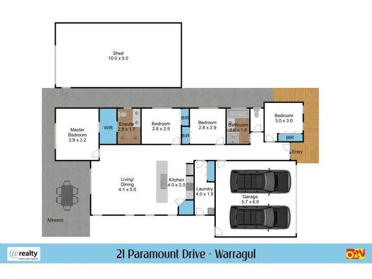 Floorplan of Homely house listing, 21 Paramount Drive, Warragul VIC 3820