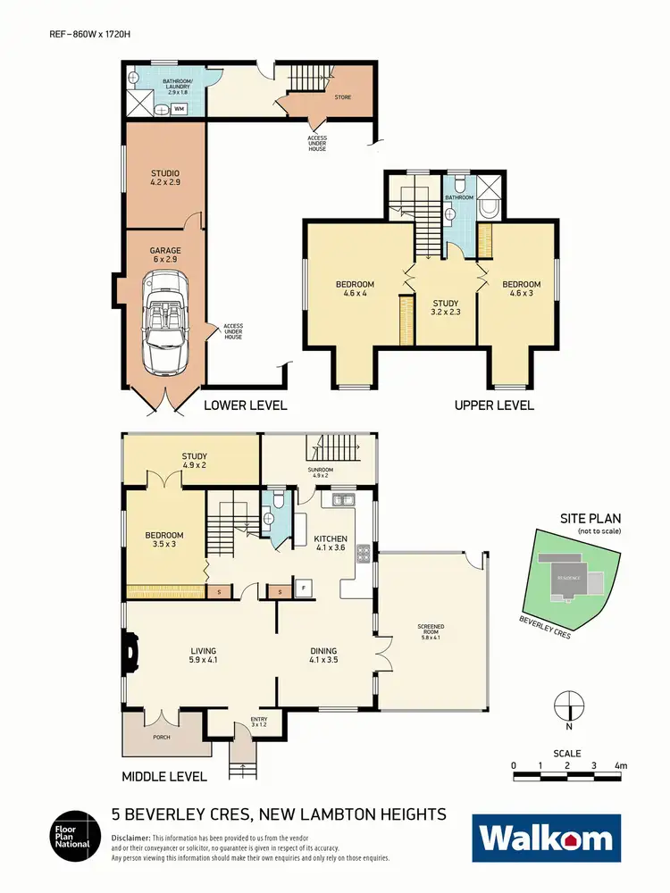 Floorplan of Homely house listing, 5 Beverley Crescent, New Lambton Heights NSW 2305