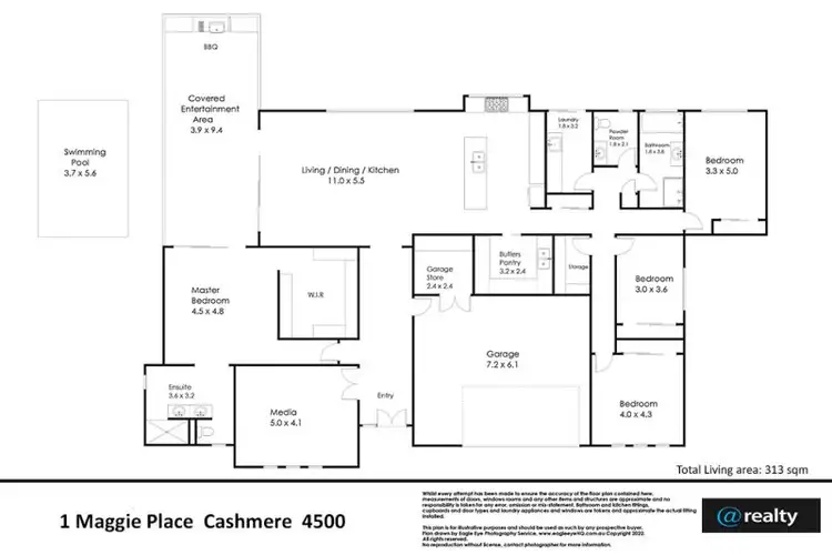 Floorplan of Homely house listing, 1 Maggie Place, Cashmere QLD 4500