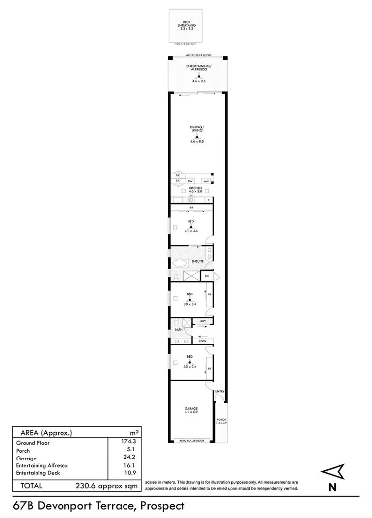 Floorplan of Homely house listing, 67B Devonport Terrace, Prospect SA 5082