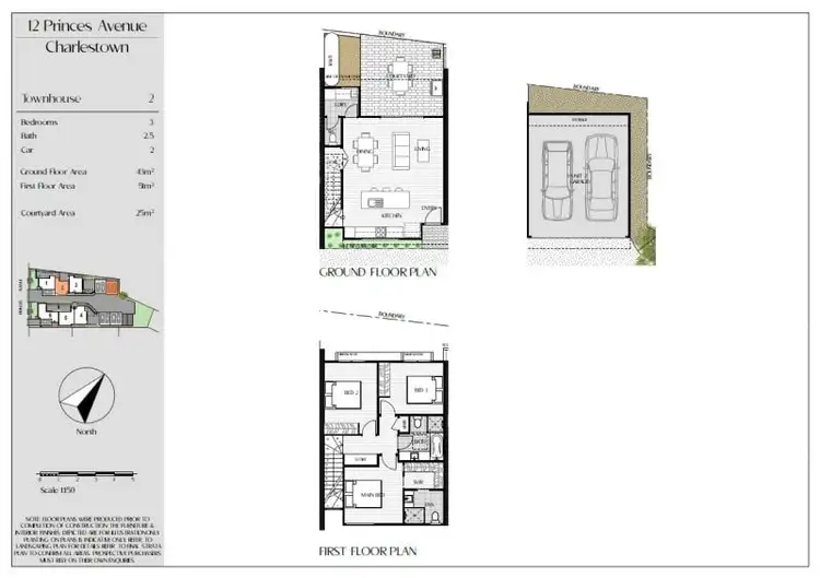 Floorplan of Homely townhouse listing, 2/12 Princes Avenue, Charlestown NSW 2290