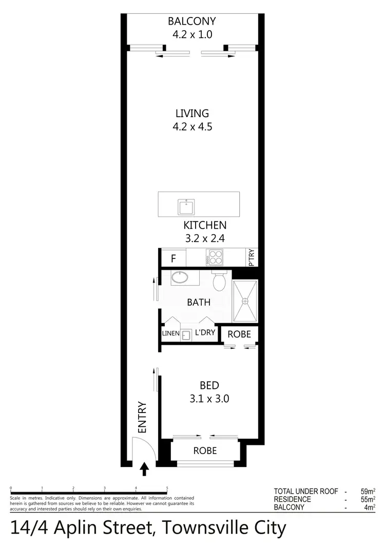 Floorplan of Homely apartment listing, 14/4 Aplin Street, Townsville City QLD 4810