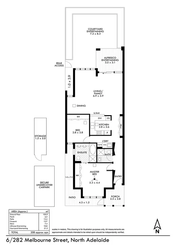 Floorplan of Homely house listing, 6, 282 Melbourne Street, North Adelaide SA 5006