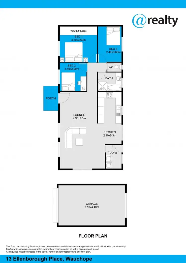 Floorplan of Homely house listing, 13 Ellenborough Place, Wauchope NSW 2446