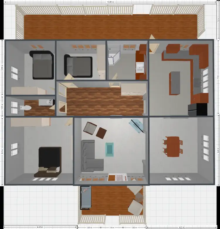 Floorplan of Homely rural property listing, 43 Davey Road, Kanigan QLD 4570