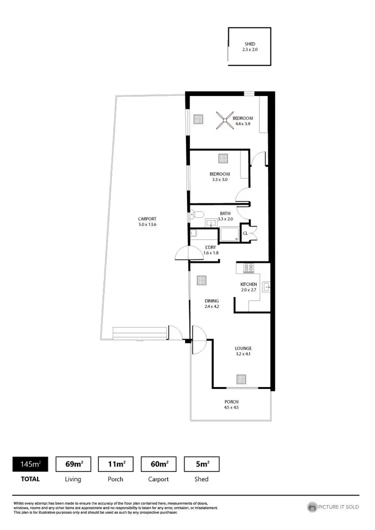 Floorplan of Homely semi-detached listing, 8 Gleeson Court, Wynn Vale SA 5127