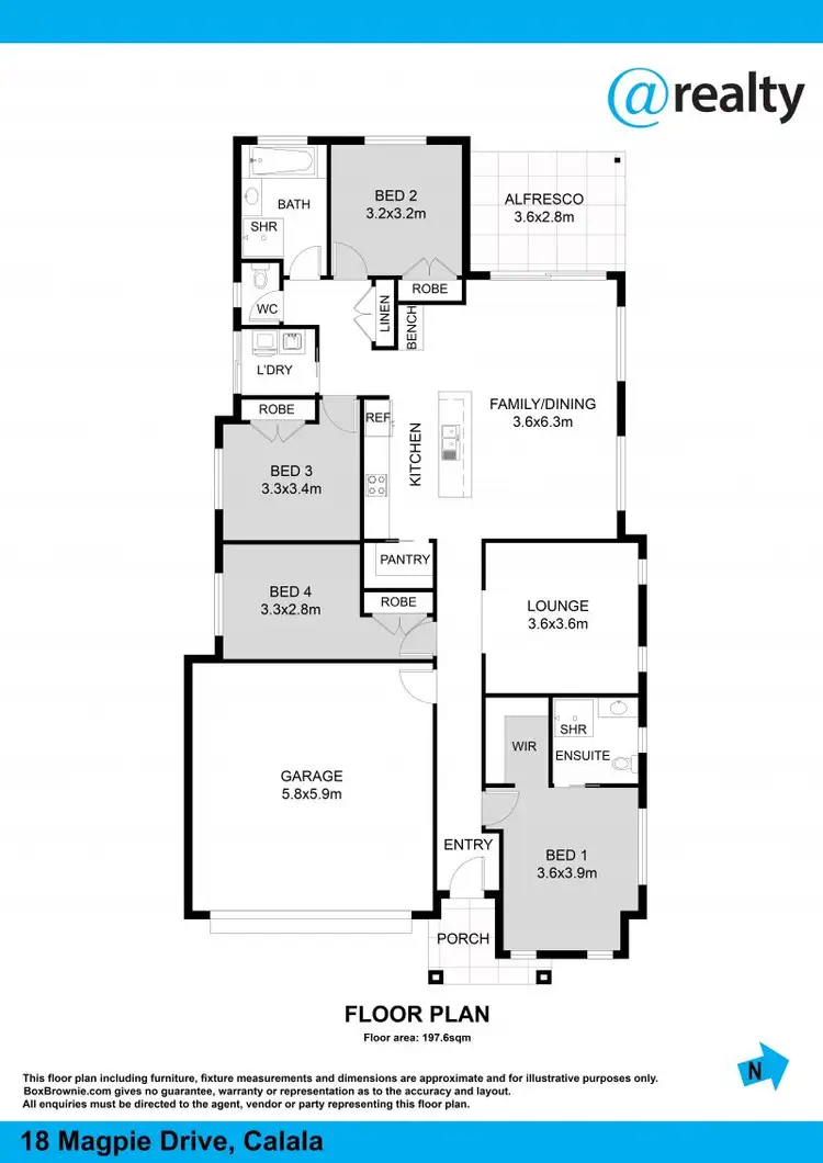 Floorplan of Homely house listing, 18 Magpie Drive, Tamworth NSW 2340