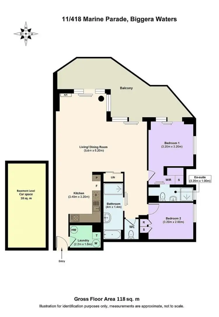 Floorplan of Homely apartment listing, 11/418-422 Marine Parade, Biggera Waters QLD 4216