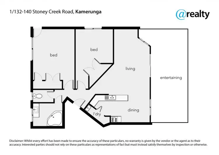 Floorplan of Homely unit listing, 1/132-140 Stoney Creek Road, Kamerunga QLD 4870