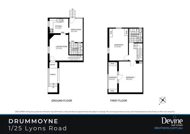 Floorplan of Homely unit listing, 1/25 Lyons Road (Enter Via Formosa Street), Drummoyne NSW 2047
