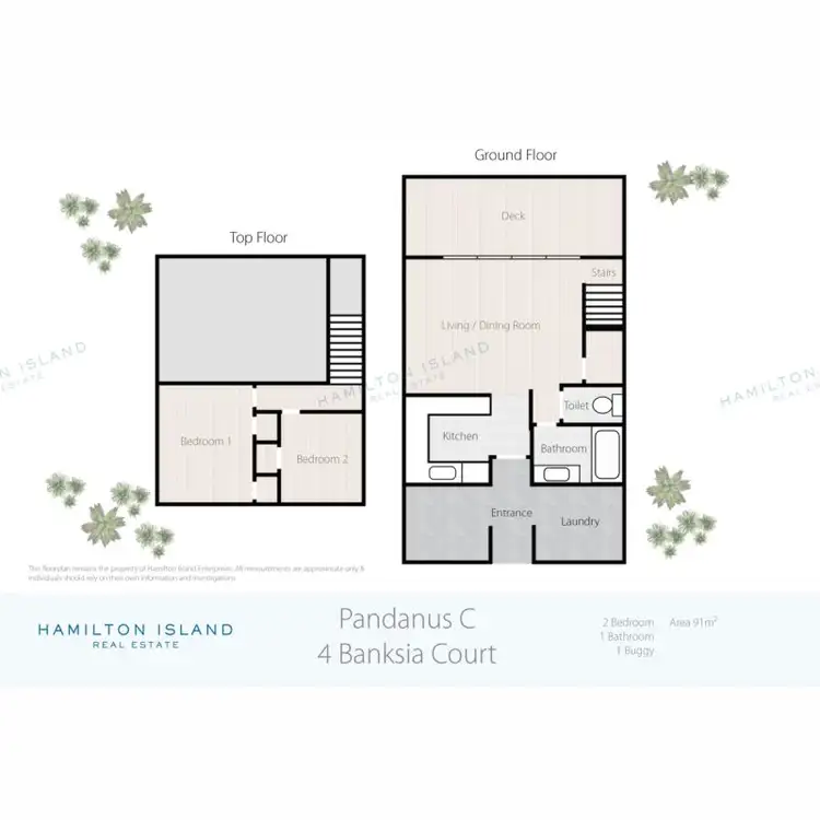 Floorplan of Homely apartment listing, Pandanus C/4 Banksia Court, Hamilton Island QLD 4803