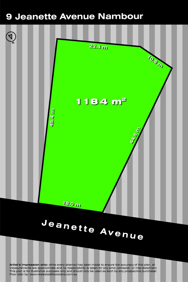 Floorplan of Homely land listing, 9 Jeanette Avenue, Nambour QLD 4560