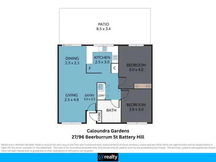 Floorplan of Homely unit listing, 27/96 Beerburrum Street, Battery Hill QLD 4551