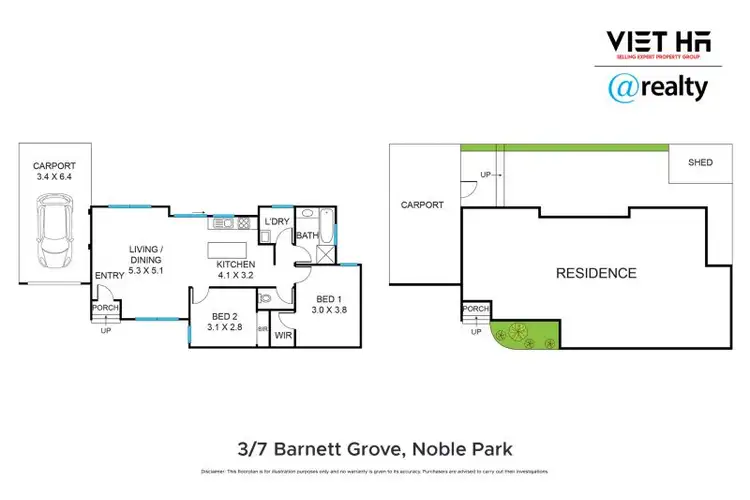 Floorplan of Homely unit listing, 3/7 Barnett Grove, Noble Park VIC 3174