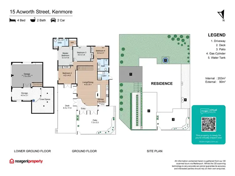 Floorplan of Homely house listing, 15 Acworth Street, Kenmore QLD 4069