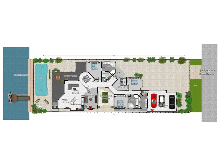 Floorplan of Homely house listing, 180 Tahiti Avenue, Palm Beach QLD 4221