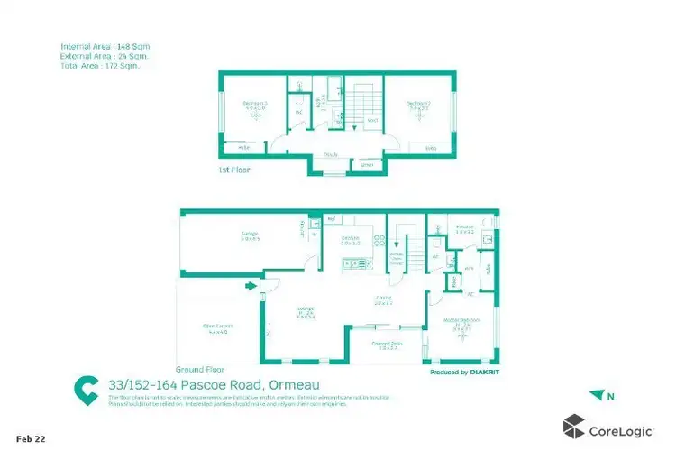 Floorplan of Homely townhouse listing, 33/152 Pascoe Road, Ormeau QLD 4208