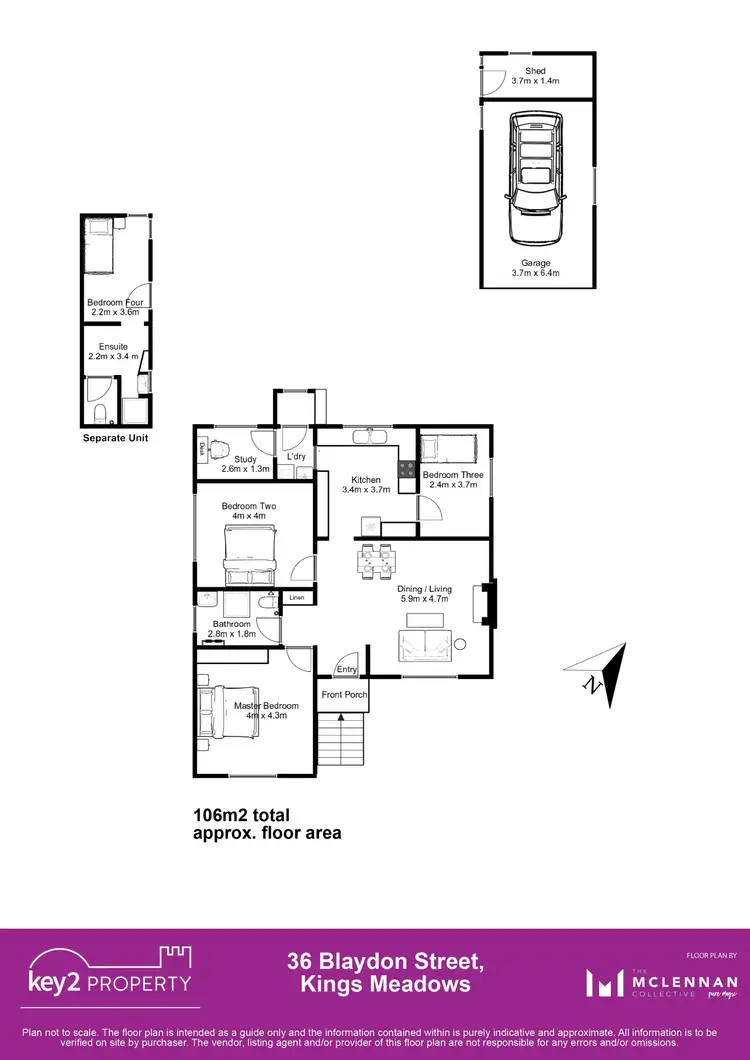 Floorplan of Homely house listing, 36 Blaydon Street, Kings Meadows TAS 7249