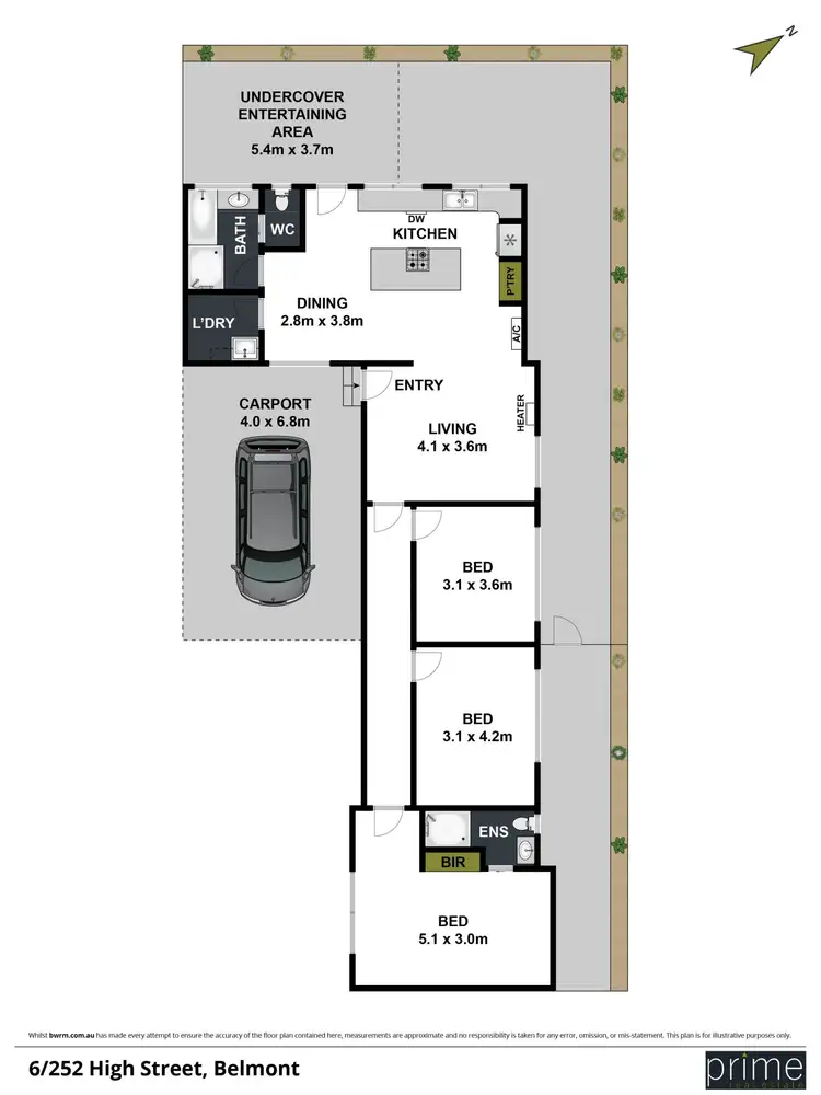 Floorplan of Homely unit listing, 6/252 High Street, Belmont VIC 3216