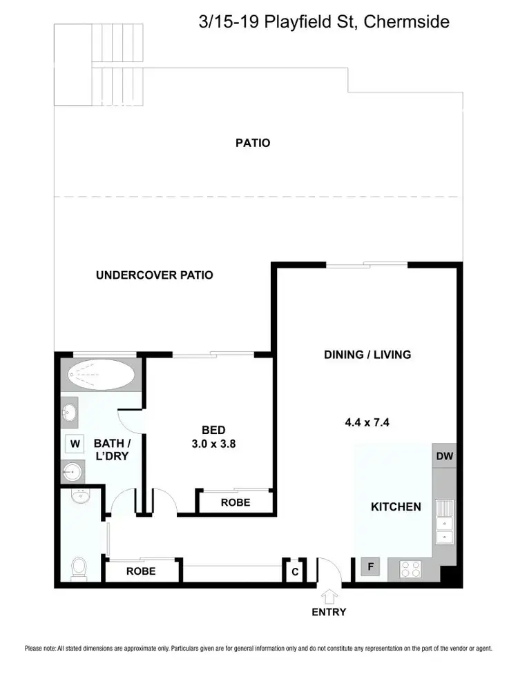 Floorplan of Homely unit listing, 3/17 Playfield Street, Chermside QLD 4032